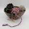 This shows that it can easily hold 3 big balls of yarn. Just an example, but NOT for sale.
